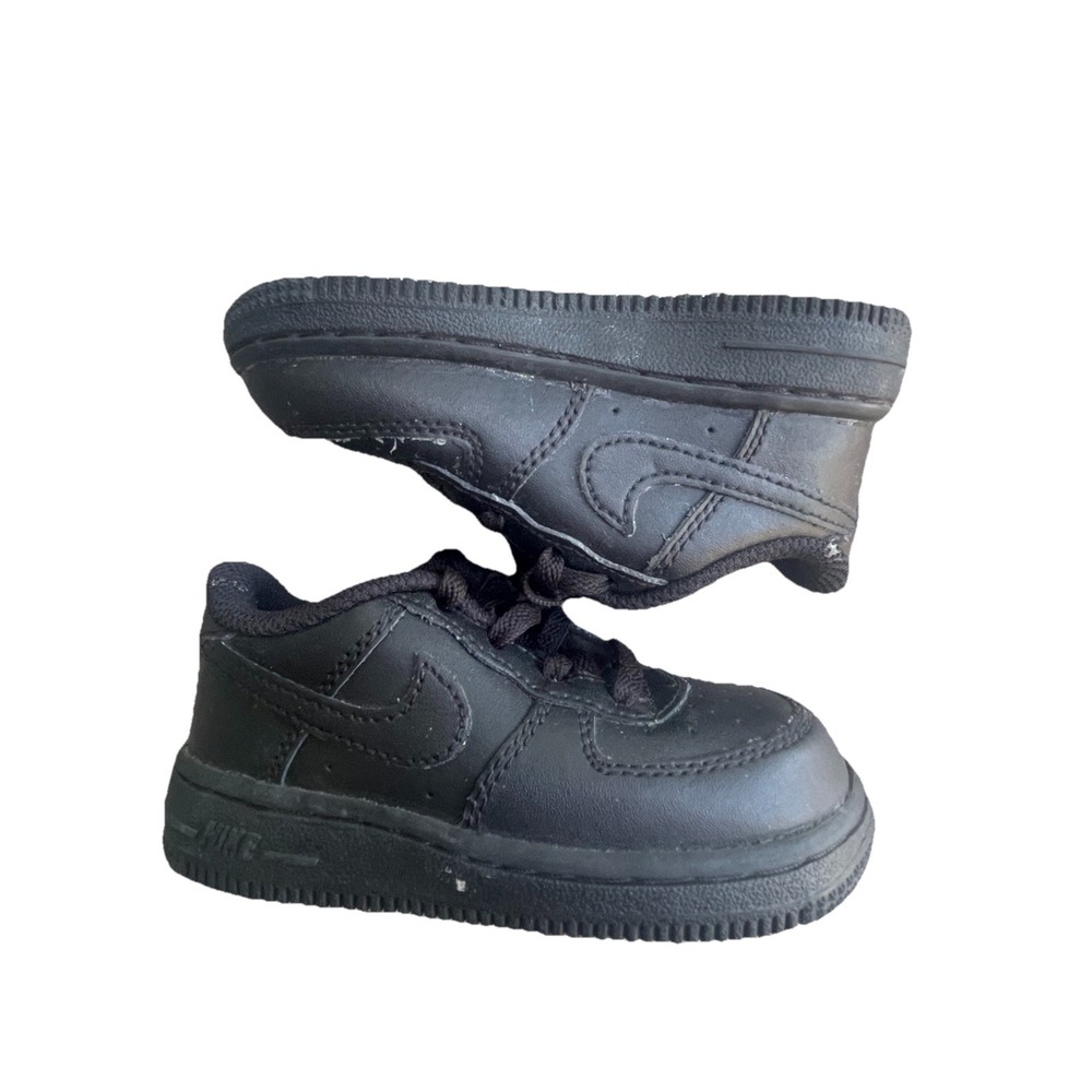 Nike Air Force 1 LE TD Triple Black Toddler Shoes Size 7C‎ DH2926-001 EUC